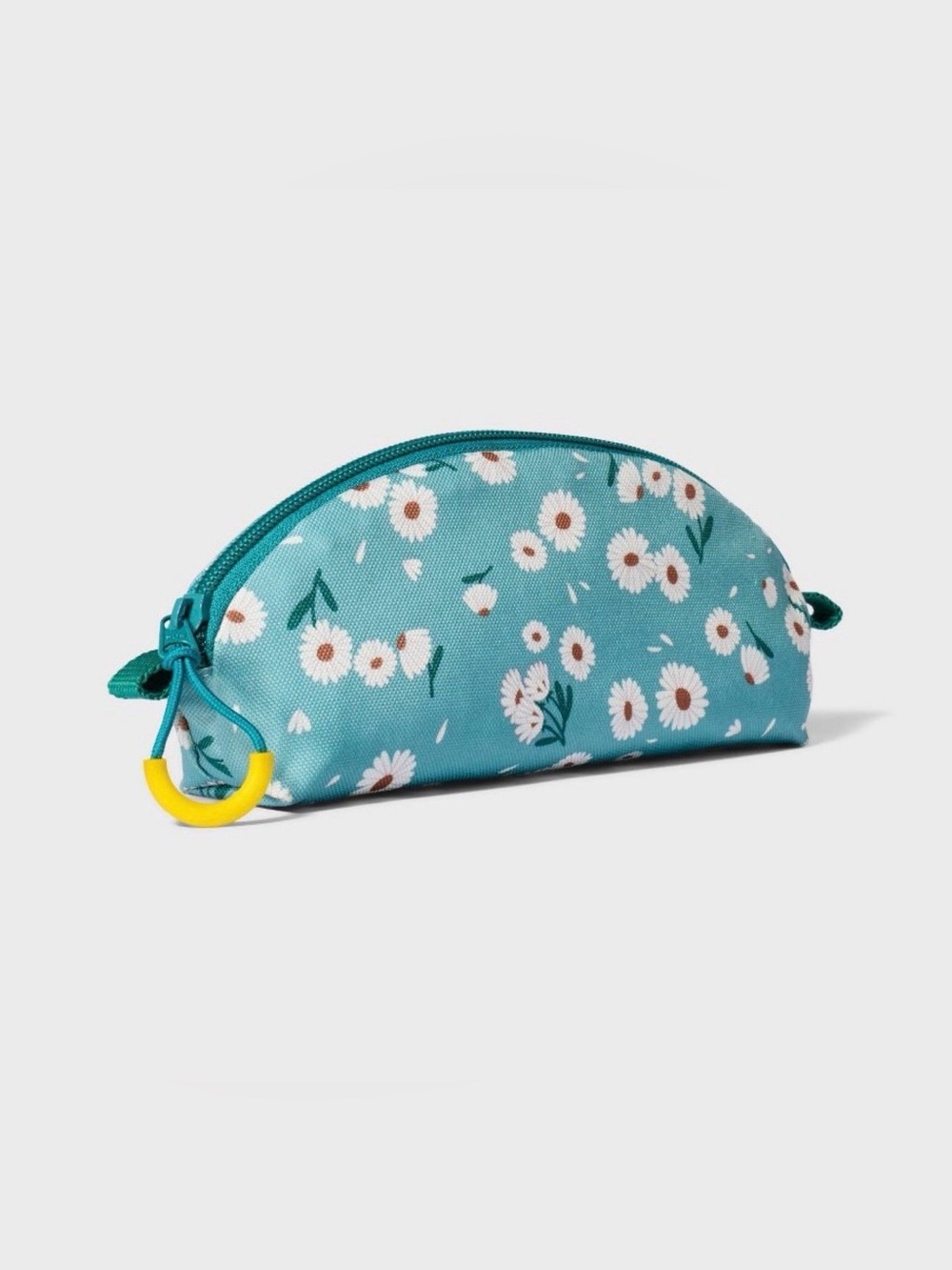 Cat & Jack Teal Daisy Half-Moon Pencil Pouch